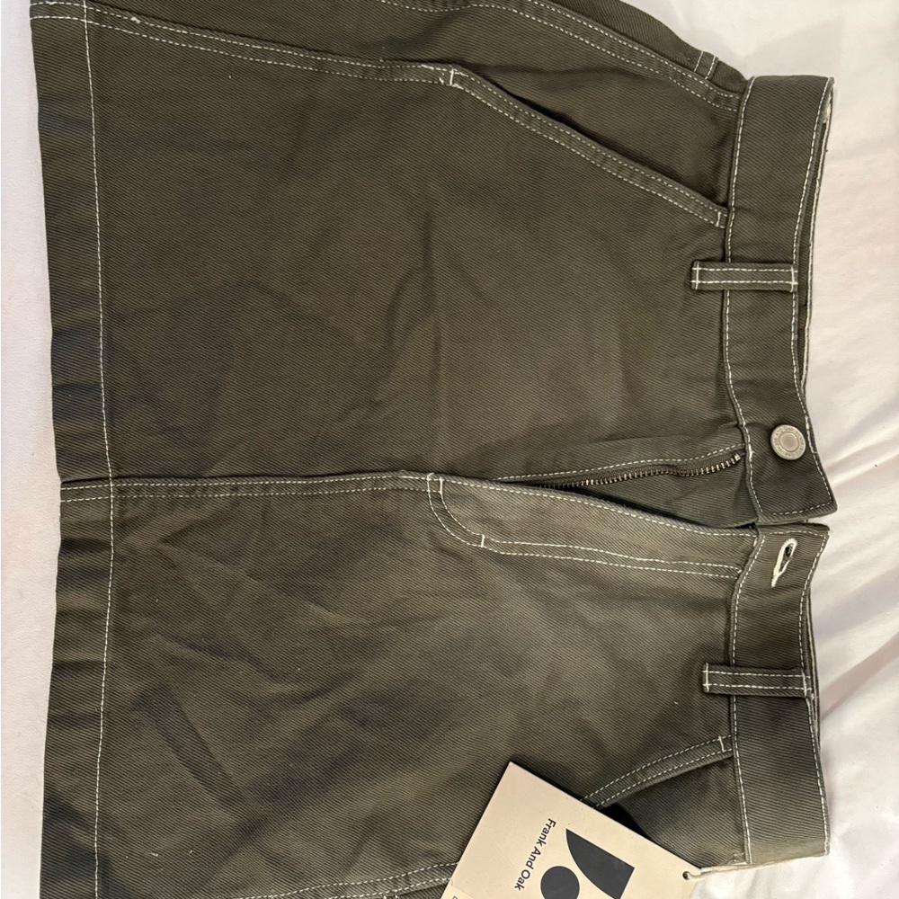 Frank & Oak Olive Mini Skirt
